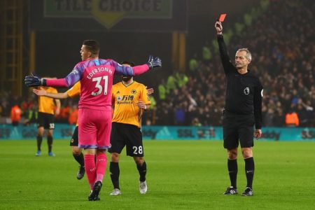 Ederson to miss Sheffield United match after red card against Wolves