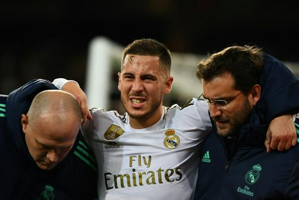 Eden Hazard suffered a foot injury against Paris Saint-Germain on November 26