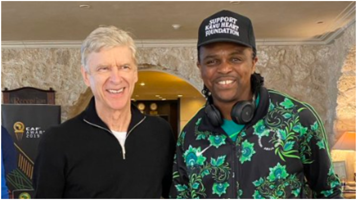 Kanu Nwankwo reunited with Arsene Wenger at CAF awards