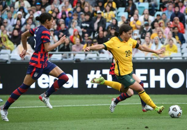 Sam Kerr will spearhead Australia in next years World Cup