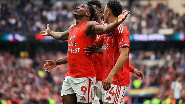 Awoniyi shines, Aina struggles in Forest’s big win over Spurs